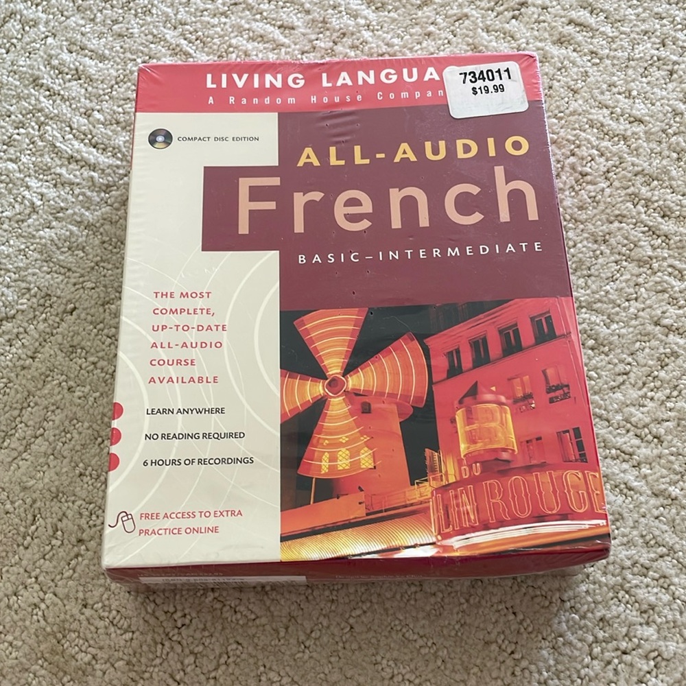 VINTAGE Living Language Learn French 6 CDs. NWT.